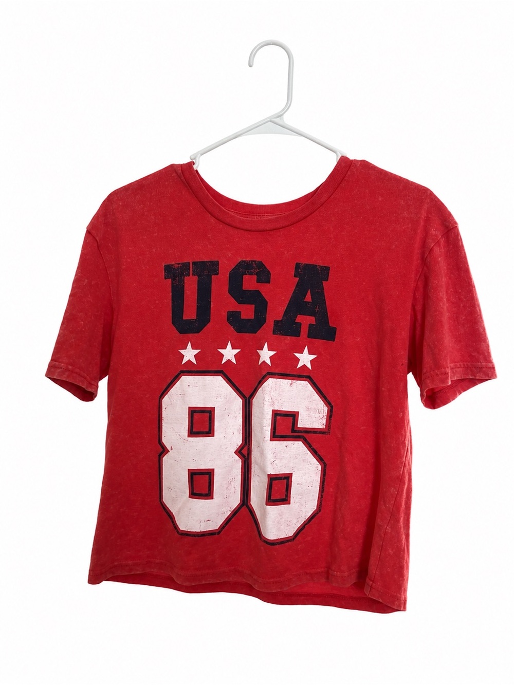 Rebellious One Red USA 86 Graphic Tee